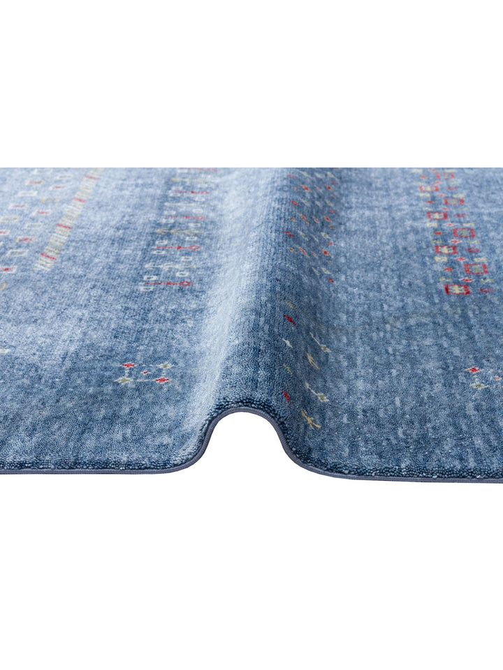 Oushak Carnaval %100 Naturel Kolay Temizlenir El Emeğiyle Üretilen Tensel Modern Uşak Halısı 06 BLUE - Carpetdocia