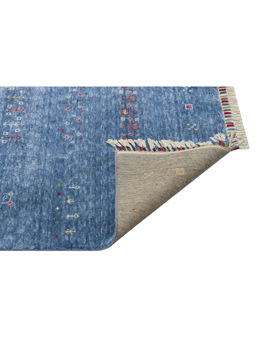 Oushak Carnaval %100 Naturel Kolay Temizlenir El Emeğiyle Üretilen Tensel Modern Uşak Halısı 06 BLUE - Carpetdocia