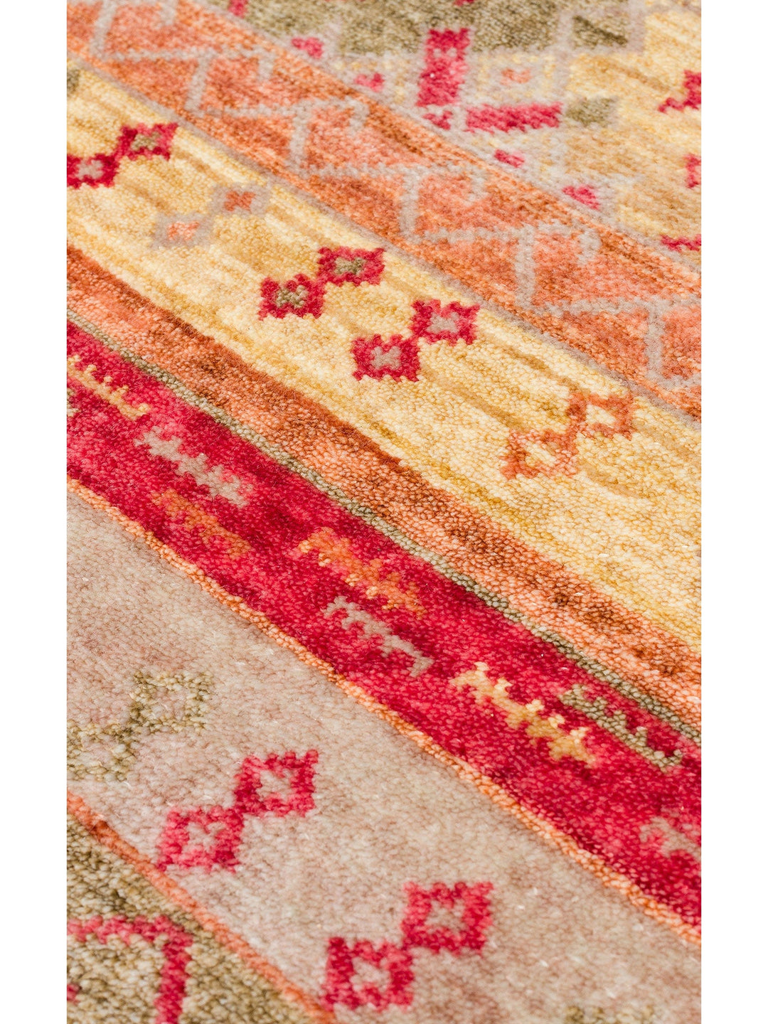 Oushak Carnaval %100 Naturel Kolay Temizlenir El Emeğiyle Üretilen Tensel Modern Uşak Halısı 12 RED - Carpetdocia