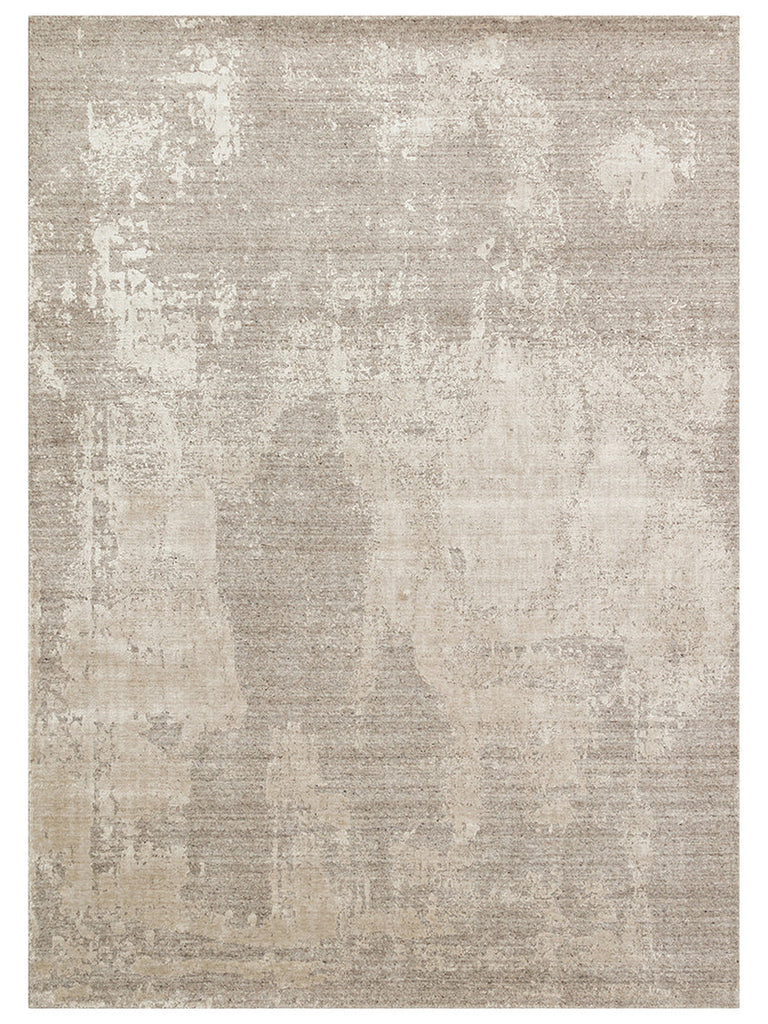 Palette Series 100% Natural Wool Viscose Cotton Hand Woven Living Room Carpet GREY