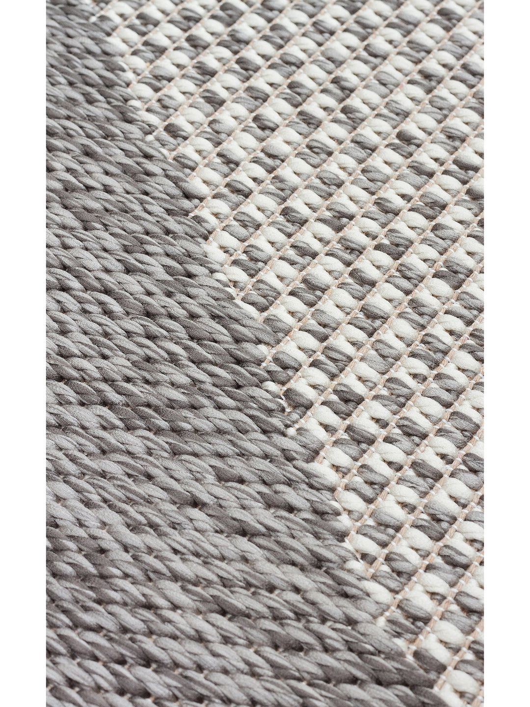 Resort Pamuklu Kaymaz Tabanlı Oturma Odası Koridor Antre Mutfak Şık Kilim 03 GREY - Carpetdocia