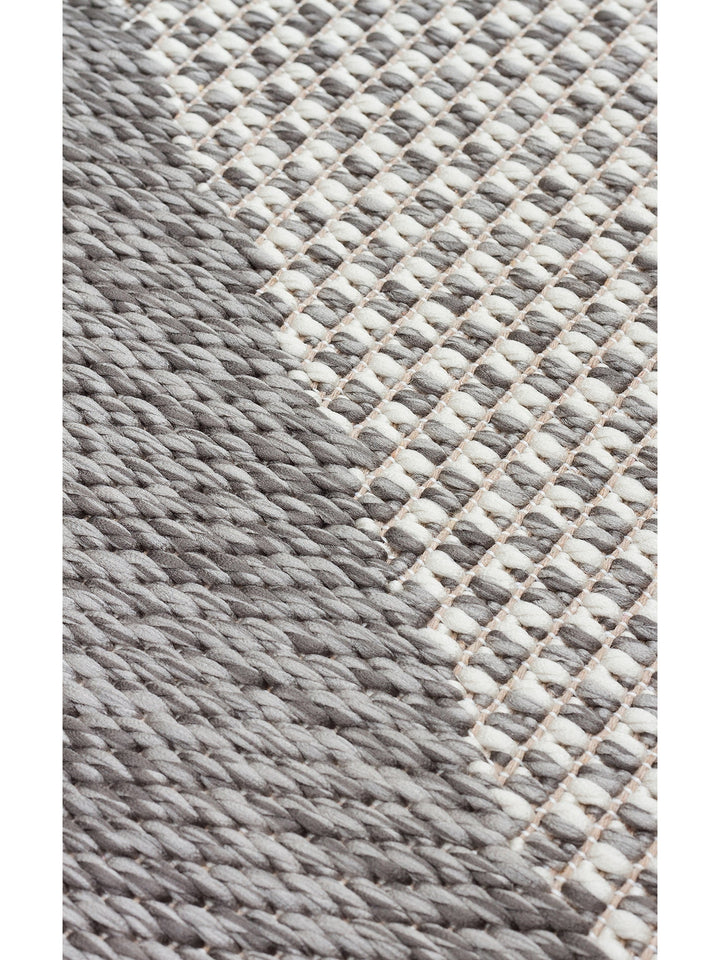 Resort Pamuklu Kaymaz Tabanlı Oturma Odası Koridor Antre Mutfak Şık Kilim 03 GREY - Carpetdocia
