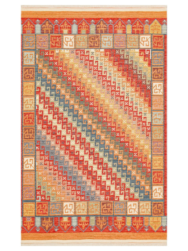 Rota Yıkanabilir, Çift Taraflı Kullanıma Uygun Yumuşak Tuşeli Otantik Kilim 11 TERRA - Carpetdocia