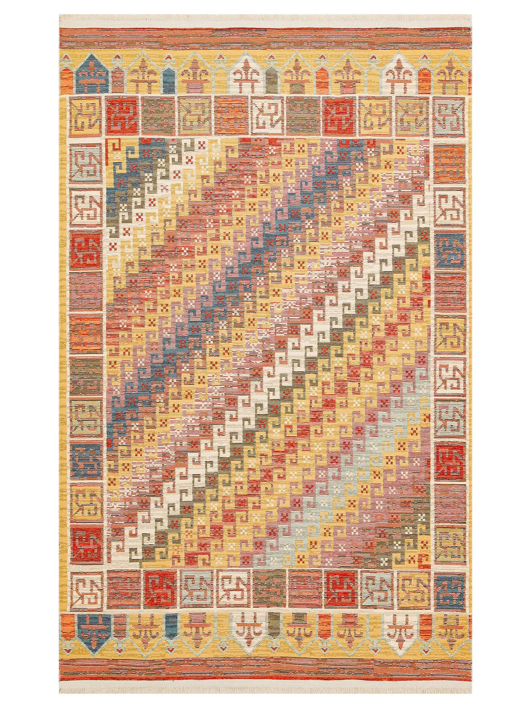 Rota Yıkanabilir, Çift Taraflı Kullanıma Uygun Yumuşak Tuşeli Otantik Kilim 11 TERRA - Carpetdocia