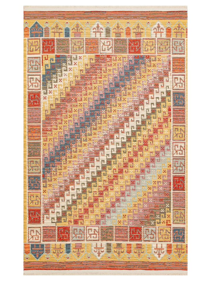 Rota Yıkanabilir, Çift Taraflı Kullanıma Uygun Yumuşak Tuşeli Otantik Kilim 11 TERRA - Carpetdocia