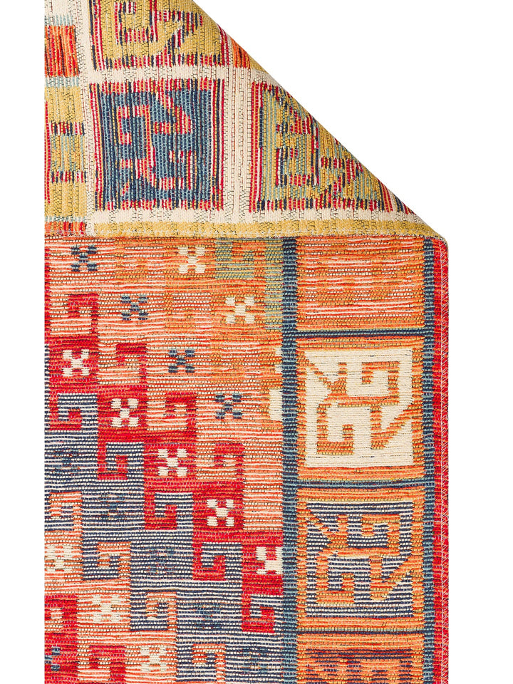 Rota Yıkanabilir, Çift Taraflı Kullanıma Uygun Yumuşak Tuşeli Otantik Kilim 11 TERRA - Carpetdocia