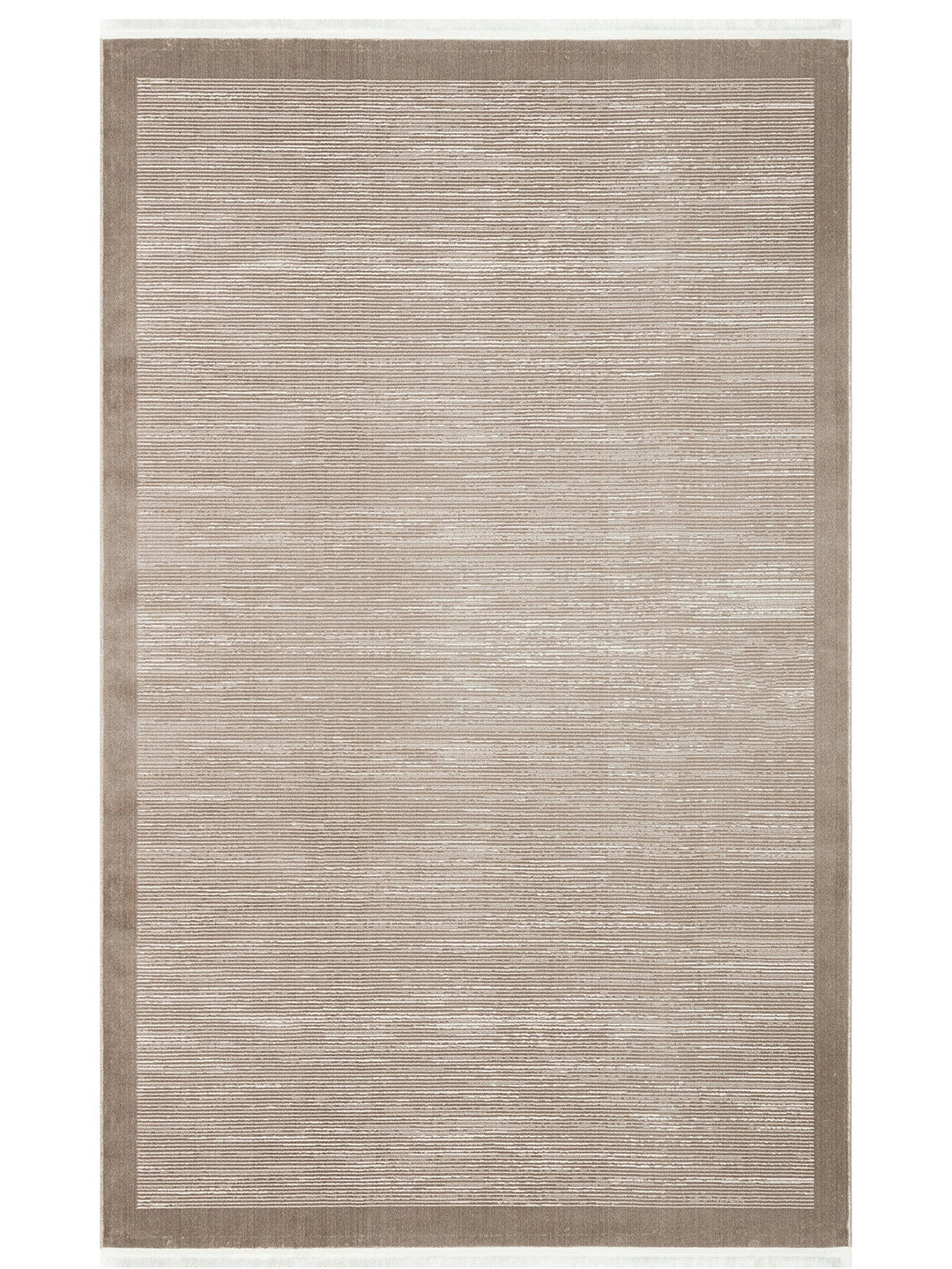 Smooth Lux Parlak Oturma Odası Salon Koridor İnce Dokuma Modern Halı 909 BEIGE - Carpetdocia