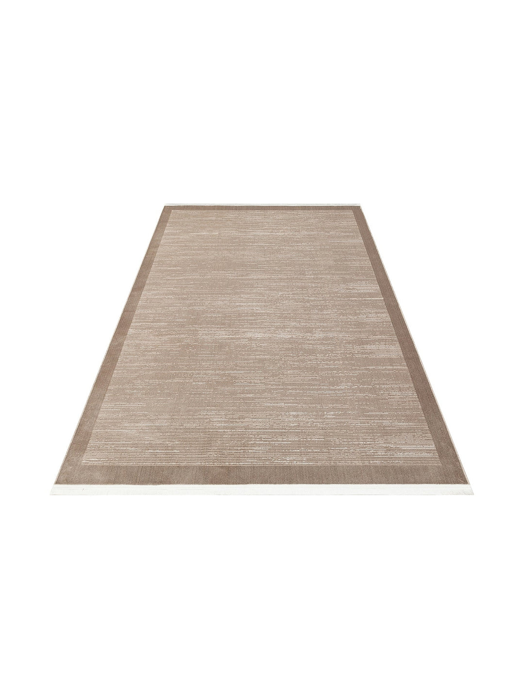 Smooth Lux Parlak Oturma Odası Salon Koridor İnce Dokuma Modern Halı 909 BEIGE - Carpetdocia
