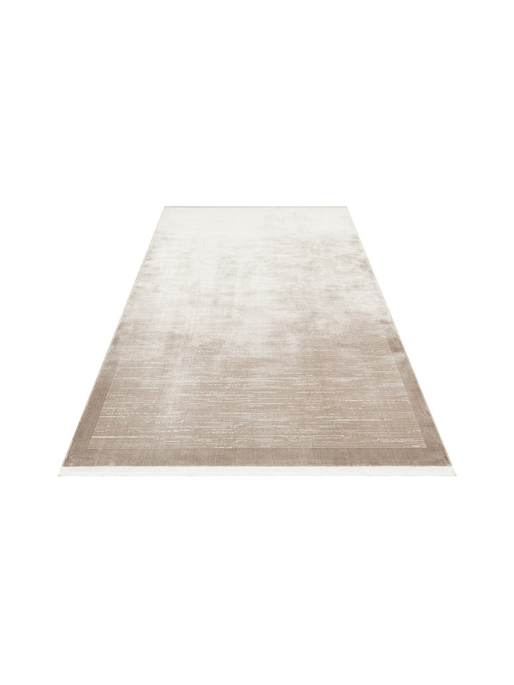 Smooth Lux Parlak Oturma Odası Salon Koridor İnce Dokuma Modern Halı 909 BEIGE - Carpetdocia