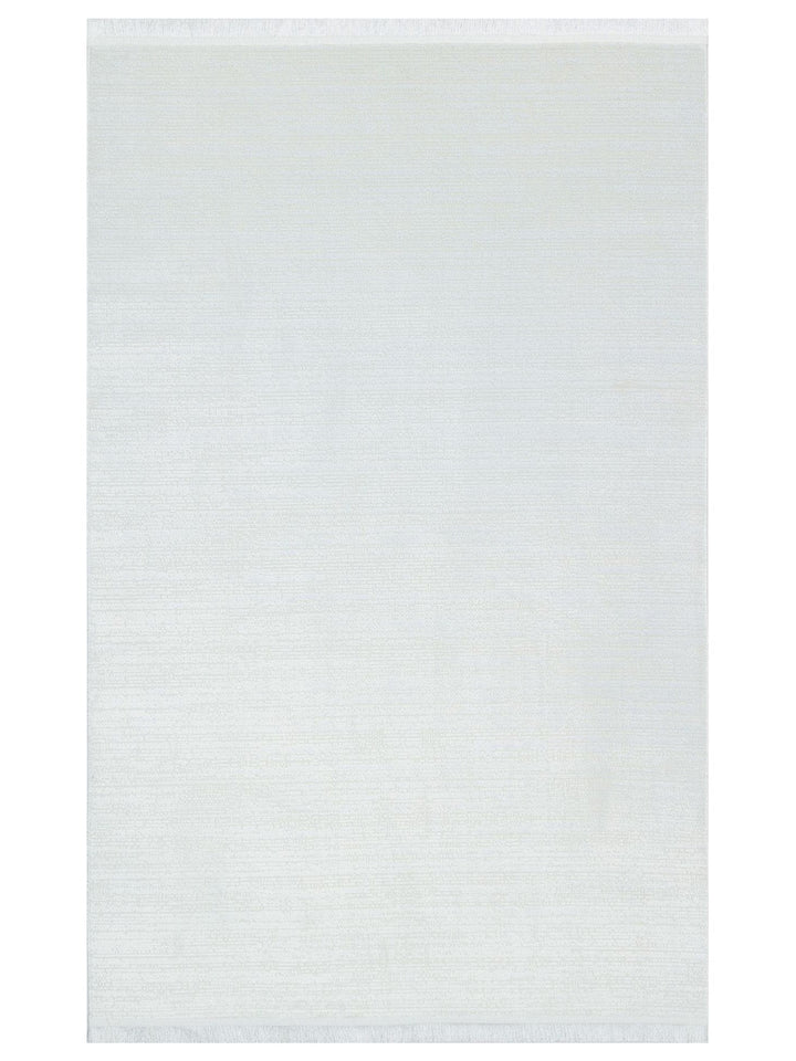 Smooth Yıkanabilir Kaymaz Parlak Oturma Odası Salon Koridor İnce Dokuma Modern Halı 09 WHITE XW - Carpetdocia