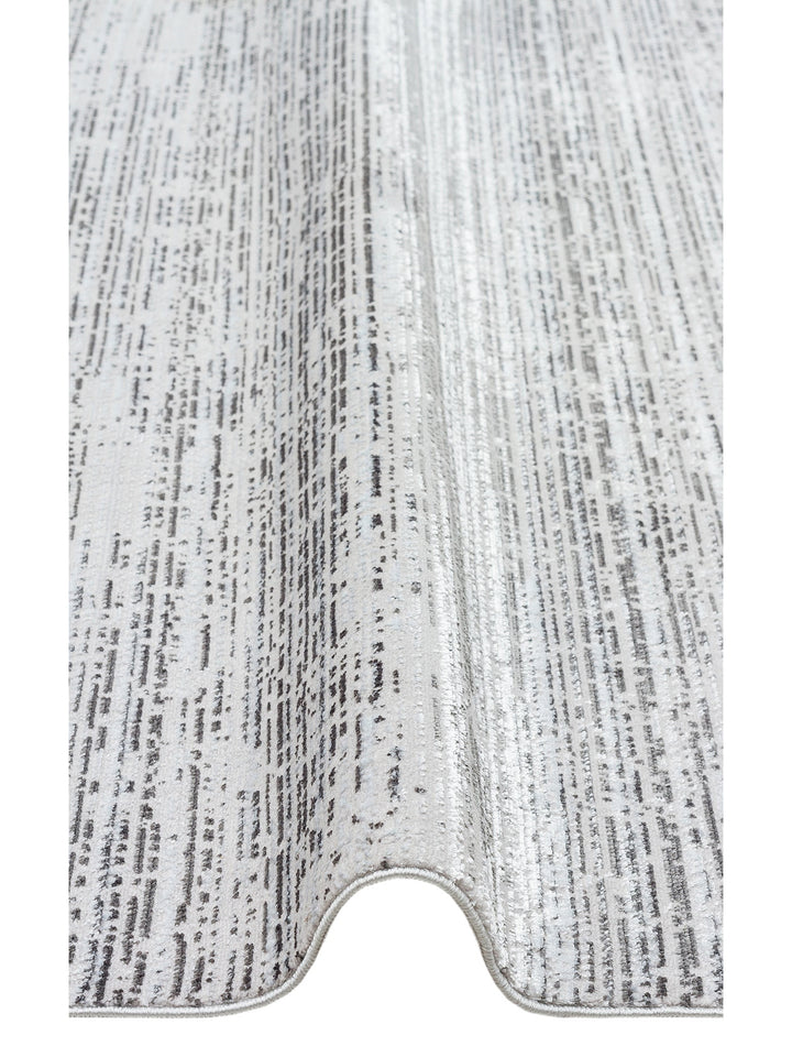 Smooth Yıkanabilir Kaymaz Parlak Oturma Odası Salon Koridor İnce Dokuma Modern Halı 101 D.GREY XW - Carpetdocia