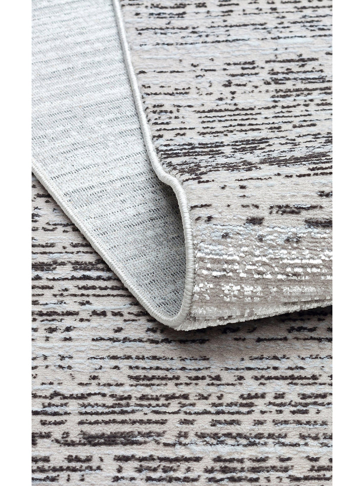 Smooth Yıkanabilir Kaymaz Parlak Oturma Odası Salon Koridor İnce Dokuma Modern Halı 101 D.GREY XW - Carpetdocia