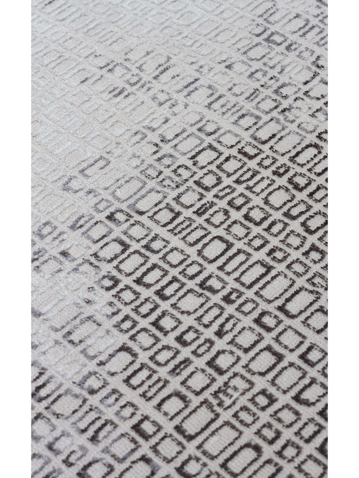 Smooth Yıkanabilir Kaymaz Parlak Oturma Odası Salon Koridor İnce Dokuma Modern Halı 108 D.GREY - Carpetdocia