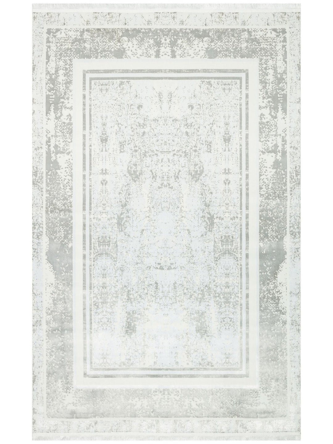 Smooth Yıkanabilir Kaymaz Parlak Oturma Odası Salon Koridor İnce Dokuma Modern Halı 17 SILVER XW - Carpetdocia