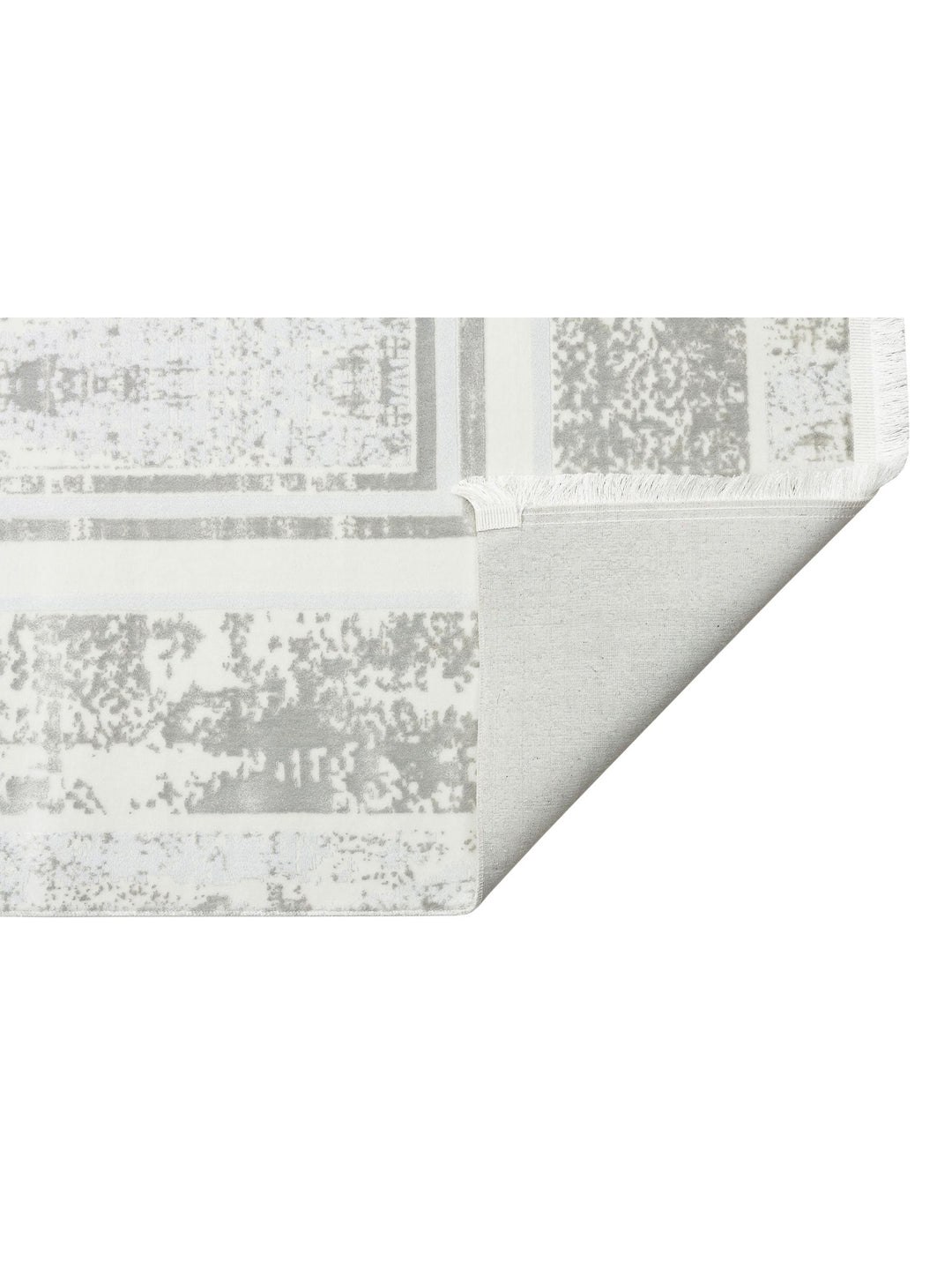 Smooth Yıkanabilir Kaymaz Parlak Oturma Odası Salon Koridor İnce Dokuma Modern Halı 17 SILVER XW - Carpetdocia