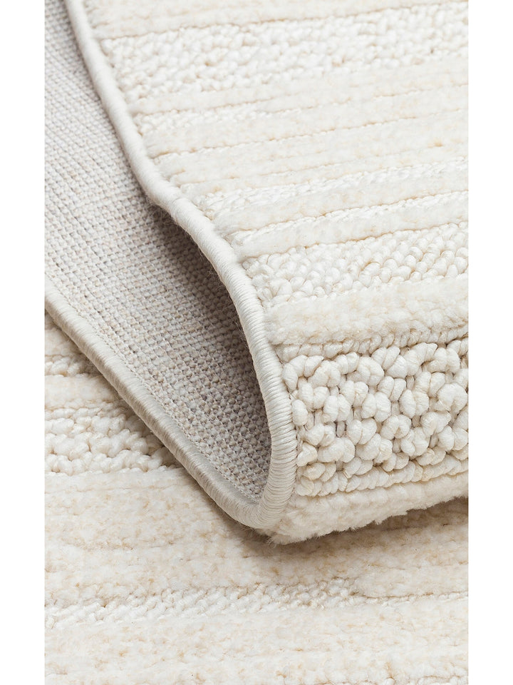 Style Hav Toz Vezmez Yumuşak Dokulu Oturma Odası Salon Koridor Antre Modern Halı 01 WHITE - Carpetdocia