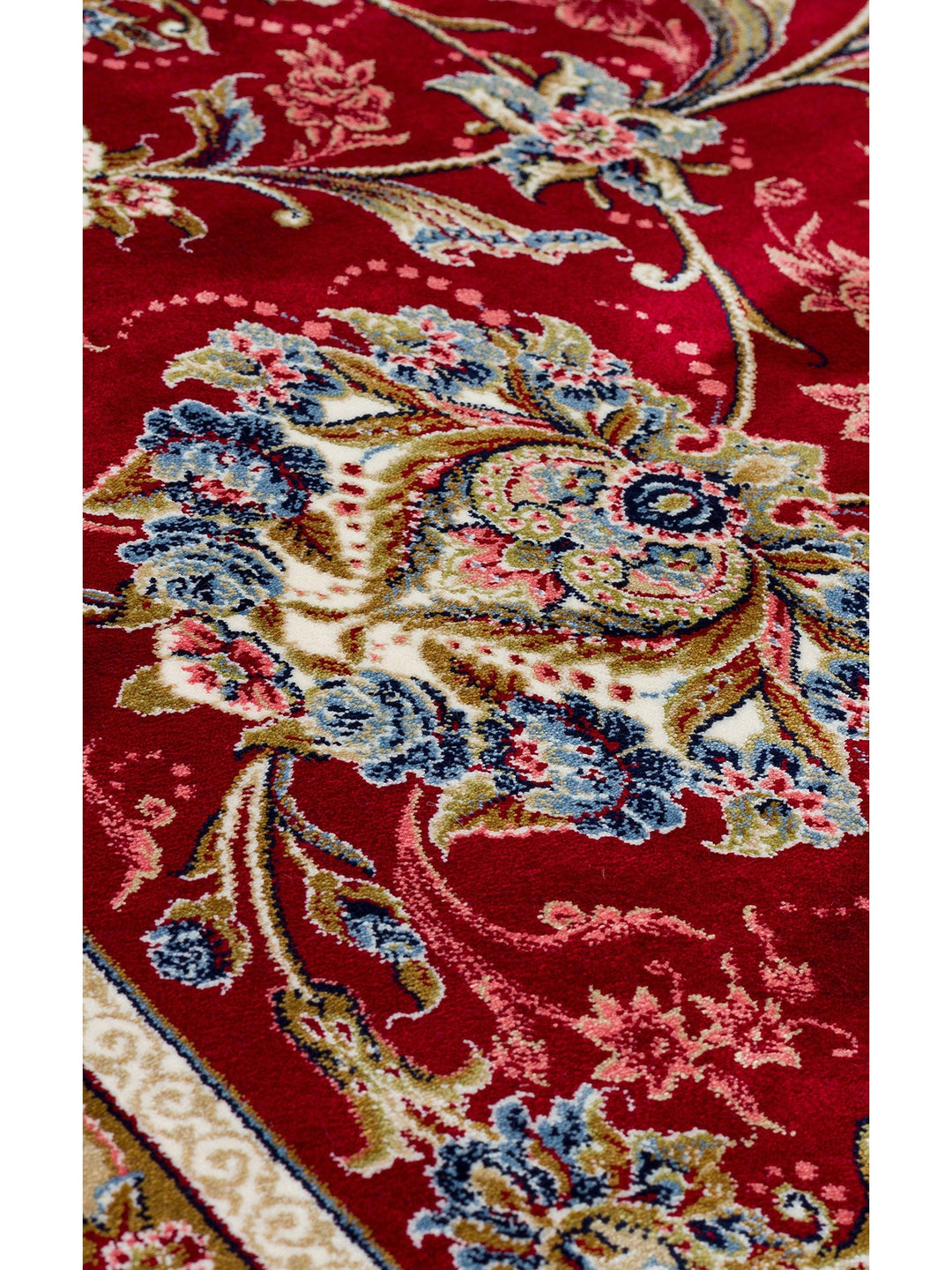Topkapı Serisi Yüksek Kalite Sık Dokuma Klasik Desenli Özel Işıltılı Salon Halısı 01 RED - Carpetdocia