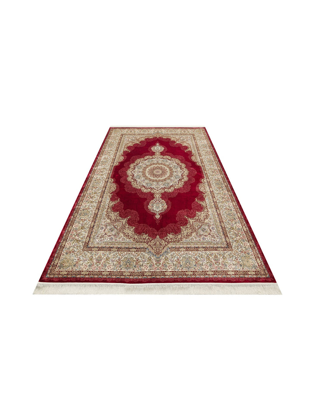 Topkapı Serisi Yüksek Kalite Sık Dokuma Klasik Desenli Özel Işıltılı Salon Halısı 05 RED - Carpetdocia
