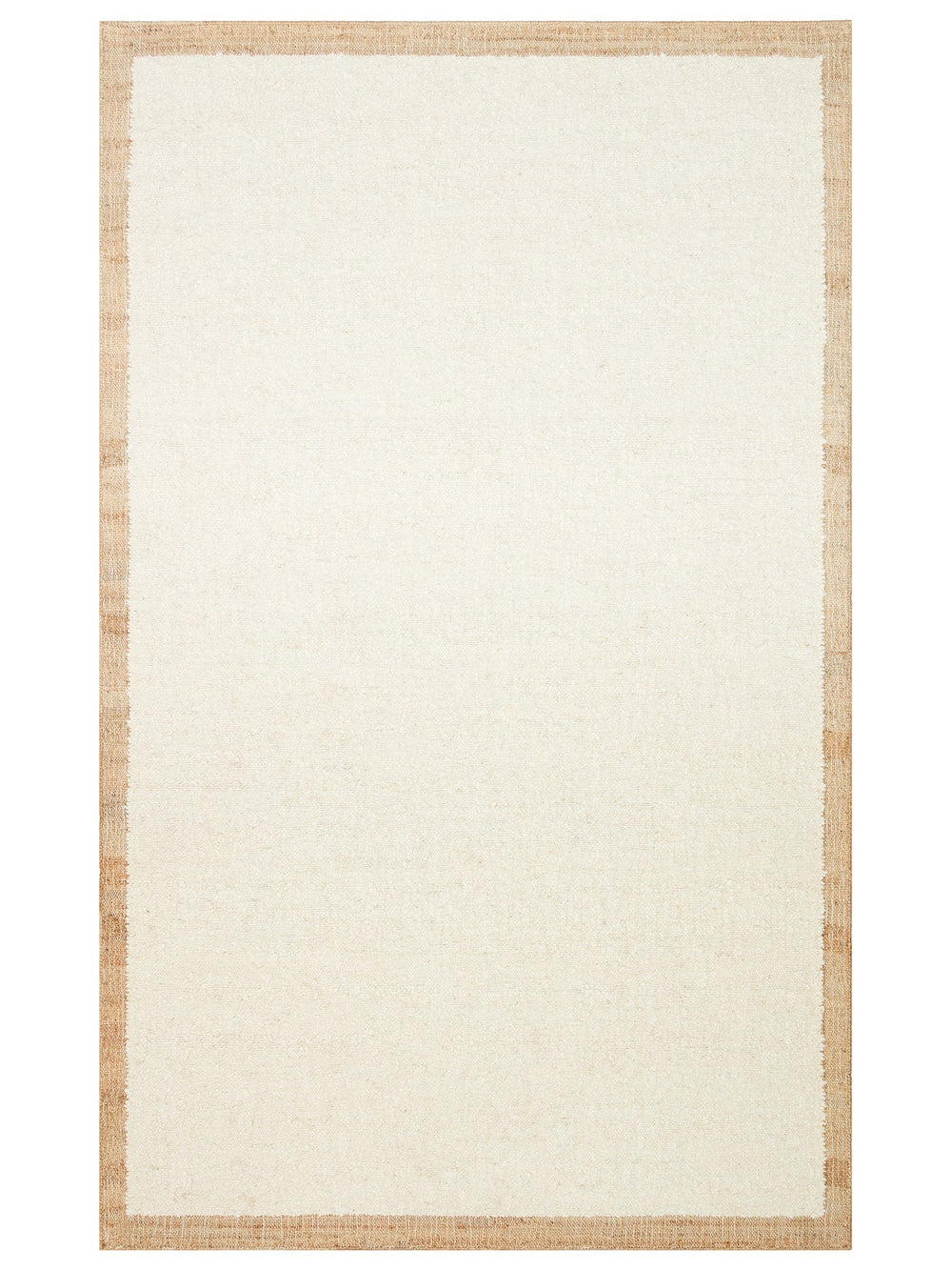 Urumchi %100 Naturel Yün Jüt Karışımı Oturma Odası Salon Koridor Mutfak El Dokuma Halı 01KREMNATURAL - Carpetdocia