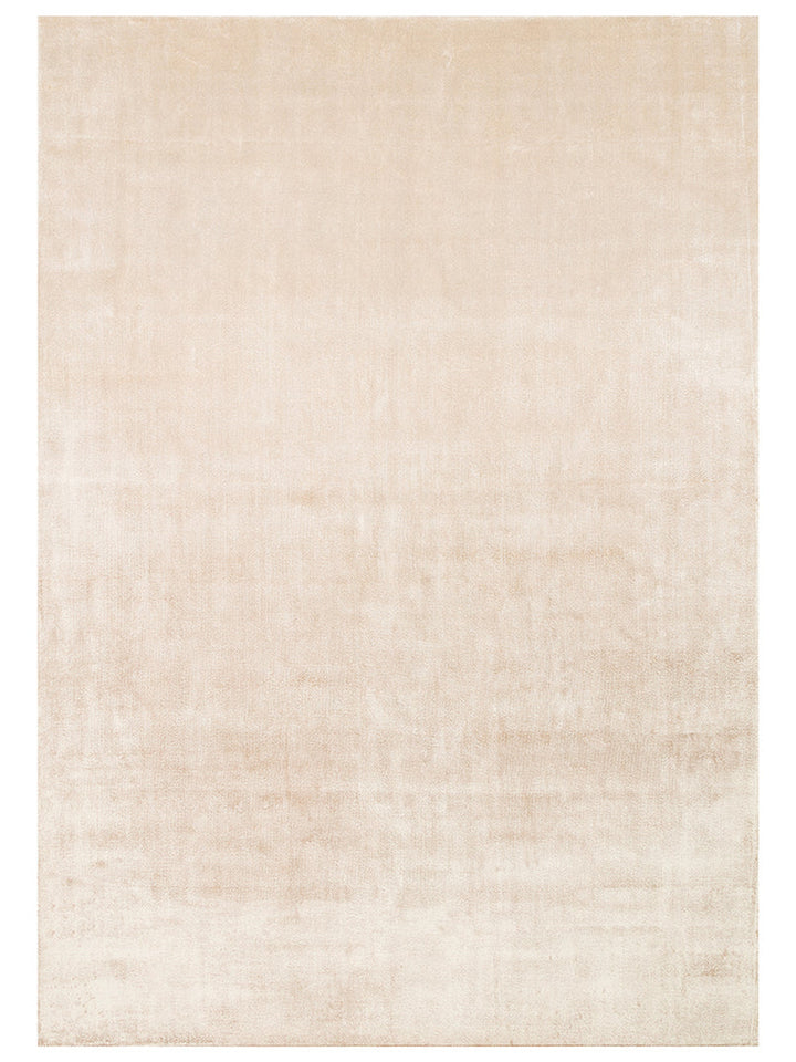 Victoria Serisi %100 Naturel Viskon El Dokuma Sade Modern Salon Oturma Odası Yatak Odası Halı BEIGE - Carpetdocia