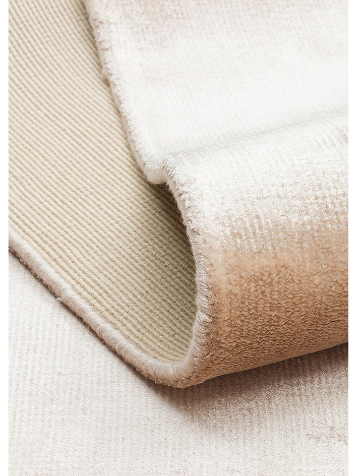 Victoria Serisi %100 Naturel Viskon El Dokuma Sade Modern Salon Oturma Odası Yatak Odası Halı BEIGE - Carpetdocia