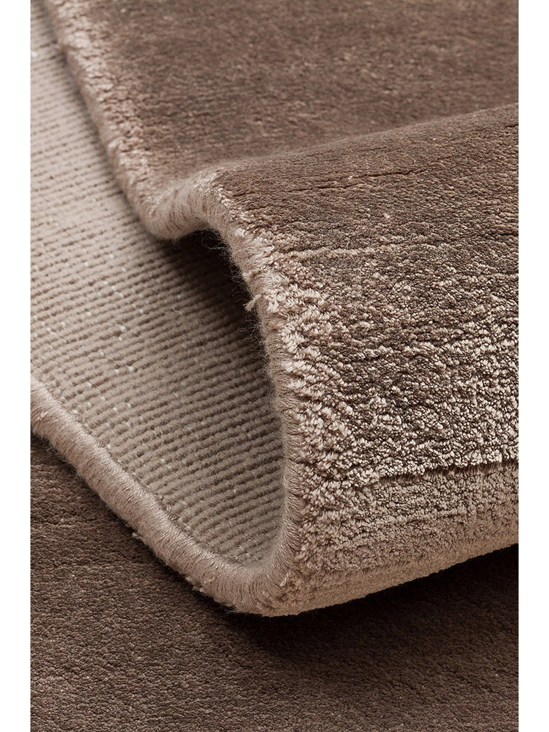 Victoria Serisi %100 Naturel Viskon El Dokuma Sade Modern Salon Oturma Odası Yatak Odası Halı TAUPE - Carpetdocia