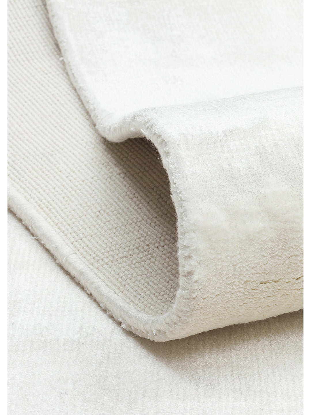 Victoria Serisi %100 Naturel Viskon El Dokuma Sade Modern Salon Oturma Odası Yatak Odası Halı WHITE - Carpetdocia