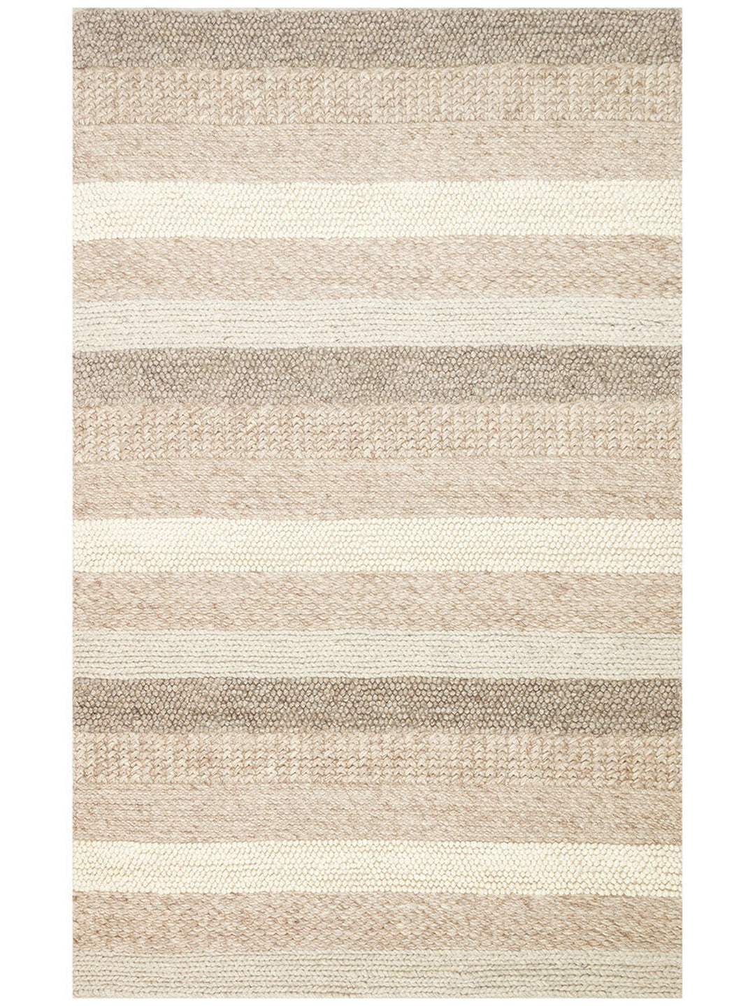 Woolstar %100 Naturel Kazak Desenli Salon Oturma Odası Koridor Antre El Dokuma Örgü Halı LANGDON NAT - Carpetdocia