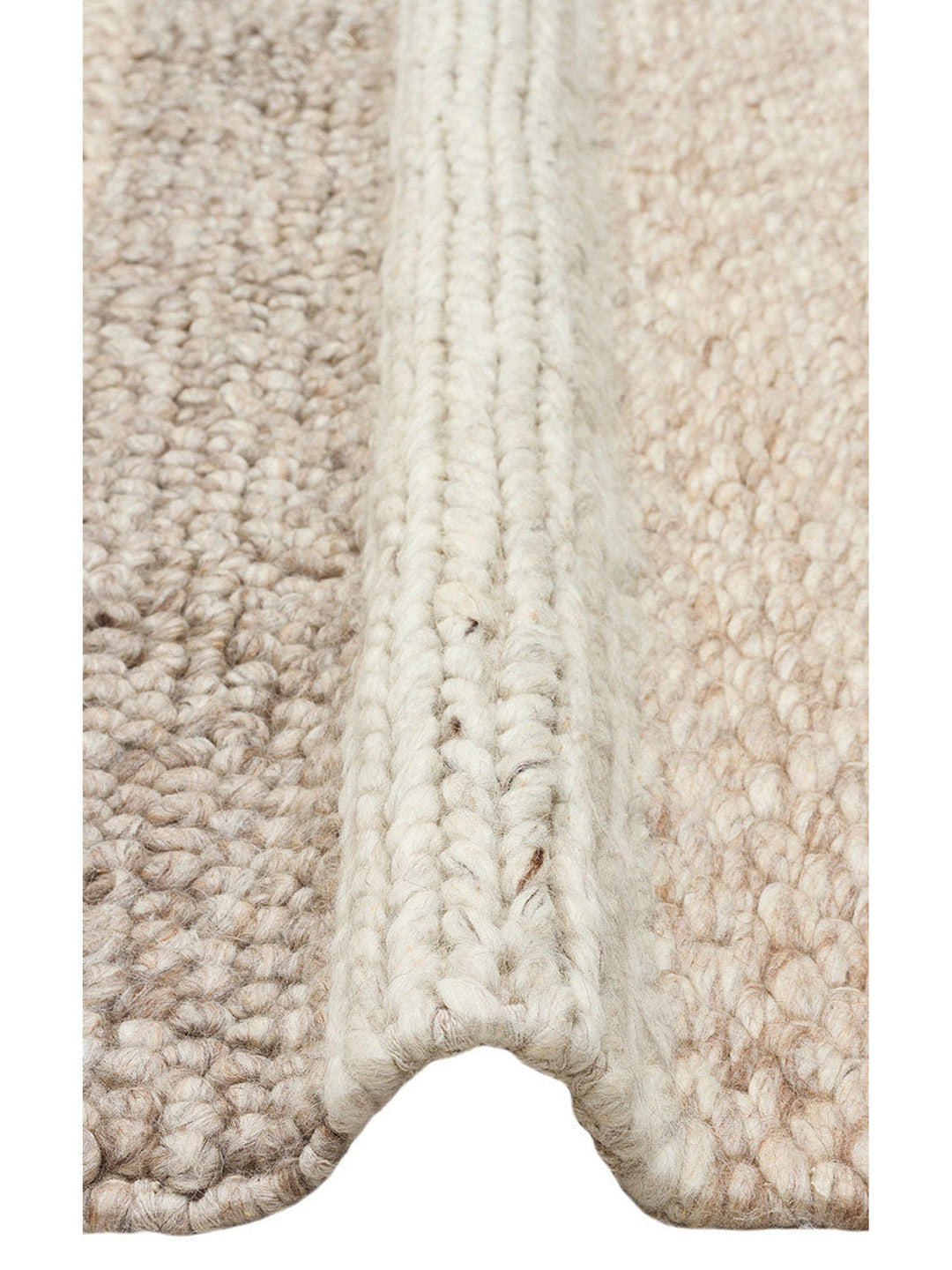Woolstar %100 Naturel Kazak Desenli Salon Oturma Odası Koridor Antre El Dokuma Örgü Halı LANGDON NAT - Carpetdocia