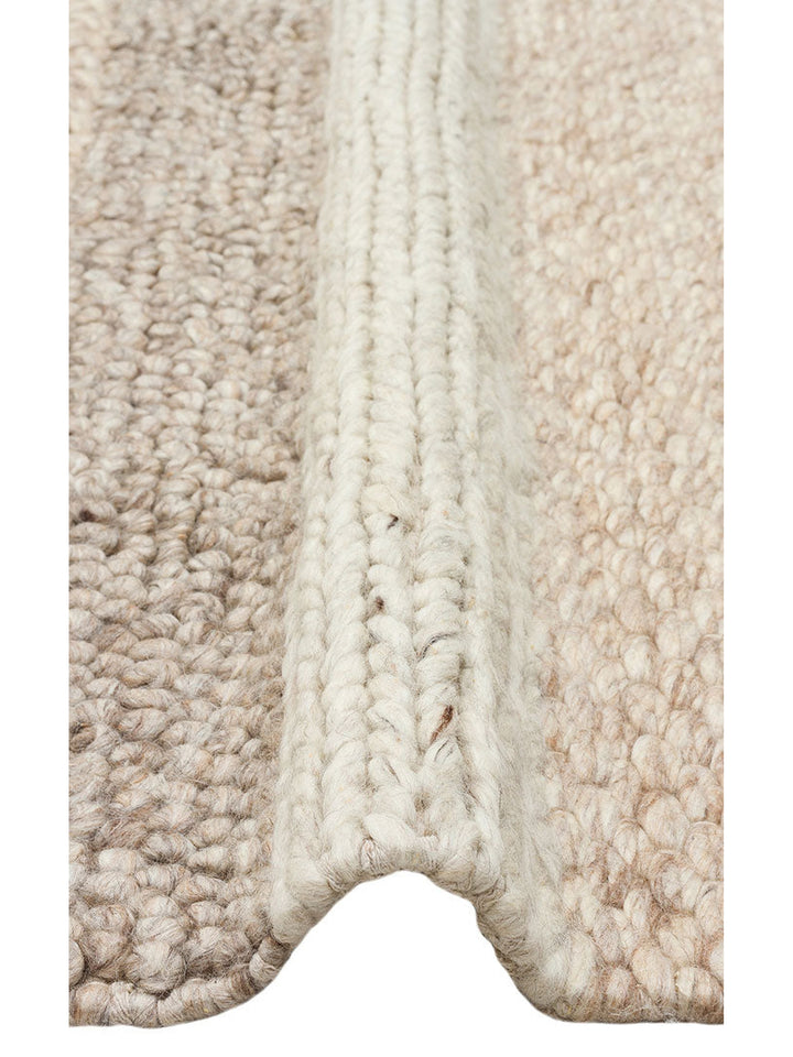 Woolstar %100 Naturel Kazak Desenli Salon Oturma Odası Koridor Antre El Dokuma Örgü Halı LANGDON NAT - Carpetdocia