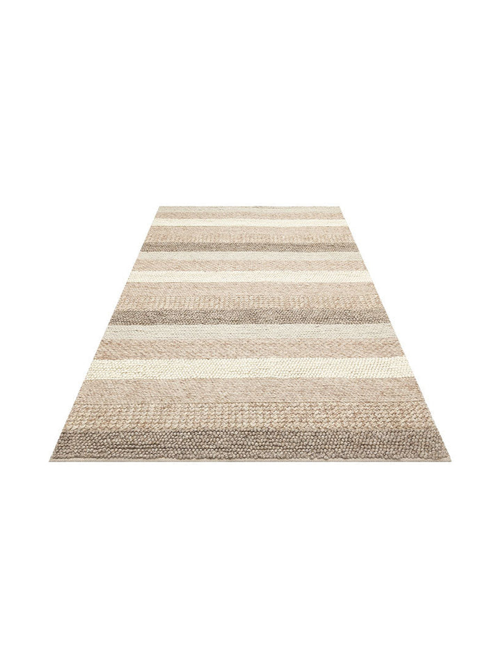 Woolstar %100 Naturel Kazak Desenli Salon Oturma Odası Koridor Antre El Dokuma Örgü Halı LANGDON NAT - Carpetdocia