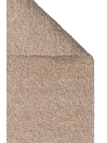 Alfombra tejida a mano de mezcla de lana, poliéster y algodón serie Agra BEIGE