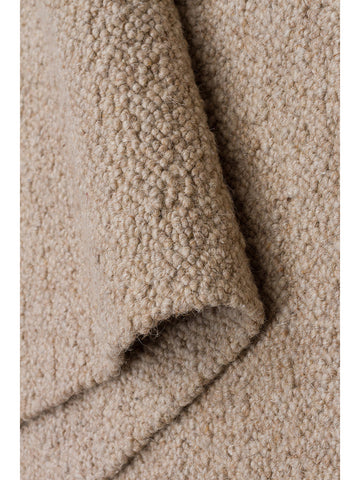 Alfombra tejida a mano de mezcla de lana, poliéster y algodón serie Agra BEIGE