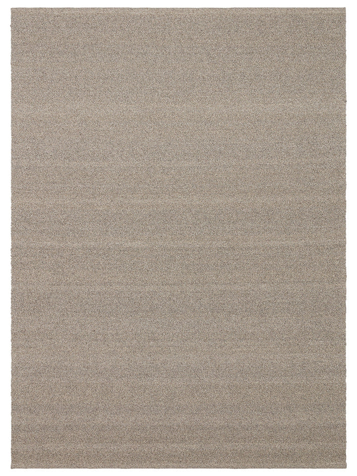 Tapis fait main en mélange de laine, polyester et coton de la série Agra PIERRE FONCÉE