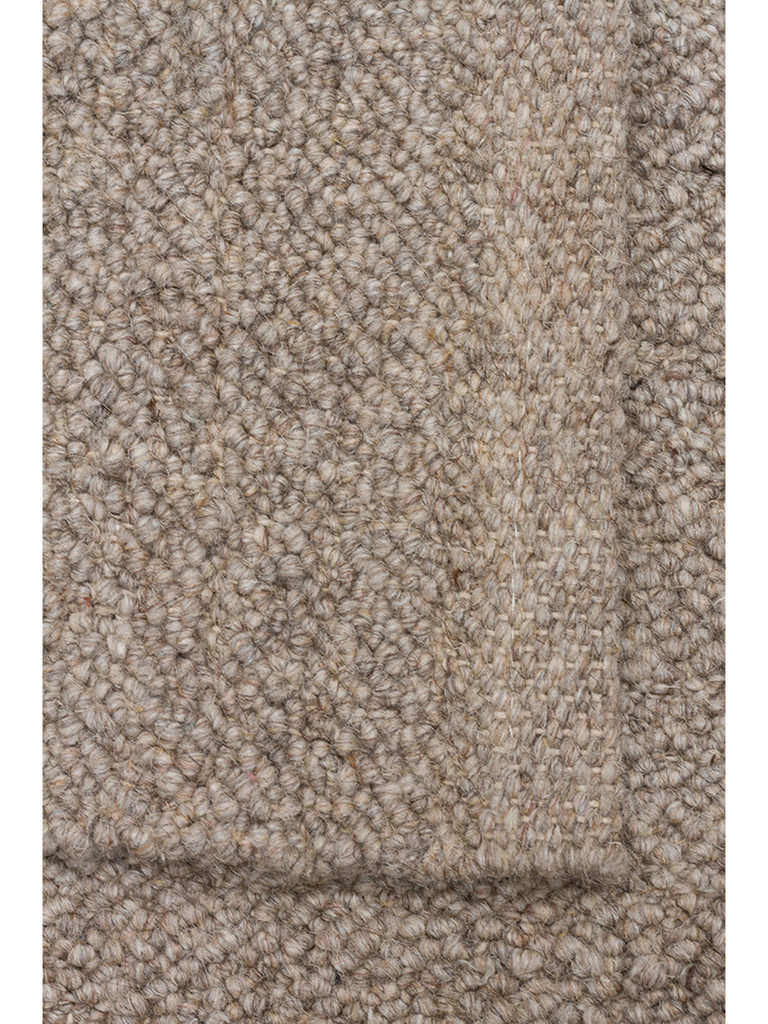 Tapis fait main en mélange de laine, polyester et coton de la série Agra PIERRE FONCÉE