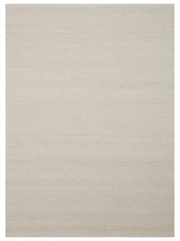 Alfombra tejida a mano de mezcla de lana, poliéster y algodón serie Agra IVORY