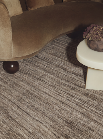 Serie Amore Plus Alfombra tejida a mano mezcla de viscosa y algodón BROWN XW