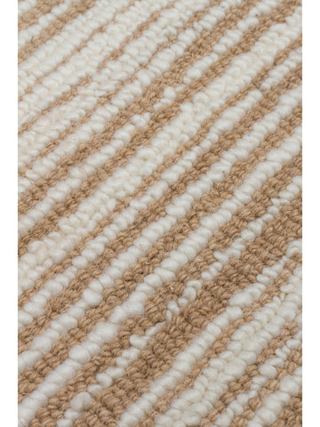 Alfombra tejida a mano de mezcla de lana y algodón serie Barcelona BEIGE