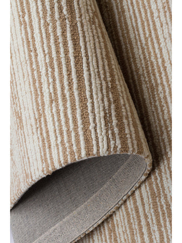 Alfombra tejida a mano de mezcla de lana y algodón serie Barcelona BEIGE