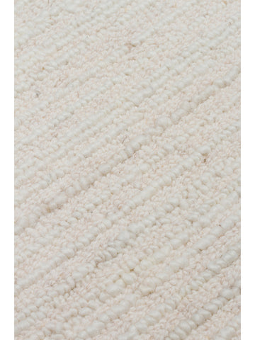 Alfombra tejida a mano de mezcla de lana y algodón serie Barcelona IVORY