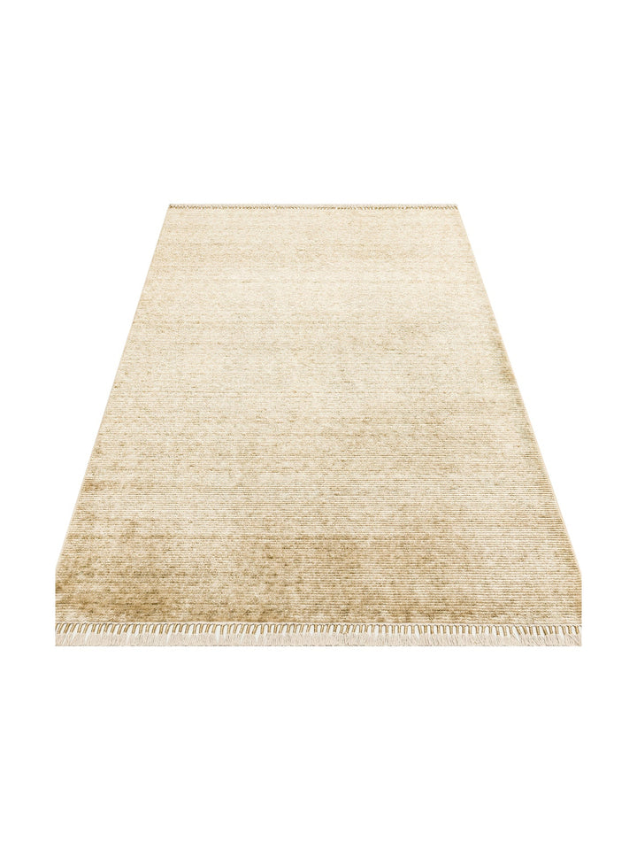 Brasilia El Emeğiyle Üretilen Modern Sade Şık TENCEL™ Özel Kara Tezgah Halısı PLAIN GREEN - Carpetdocia