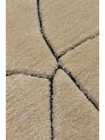 Alfombra tejida a mano de mezcla de lana, rayón y poliéster serie Dakar BEIGE