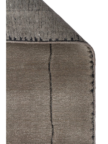 Alfombra tejida a mano de mezcla de lana, rayón y poliéster serie Dakar GREY