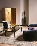 Tapis tissé à la main en laine et soie de bambou, collection Florence, MINK SILVER MINK