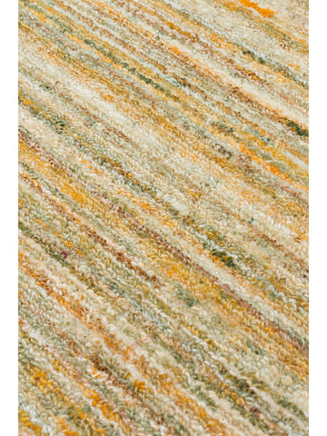 Helsinki Serisi %100 Naturel Yün ve Viskon El Dokuma Modern İskandinav Salon Oturma Odası Halı LIME - Carpetdocia