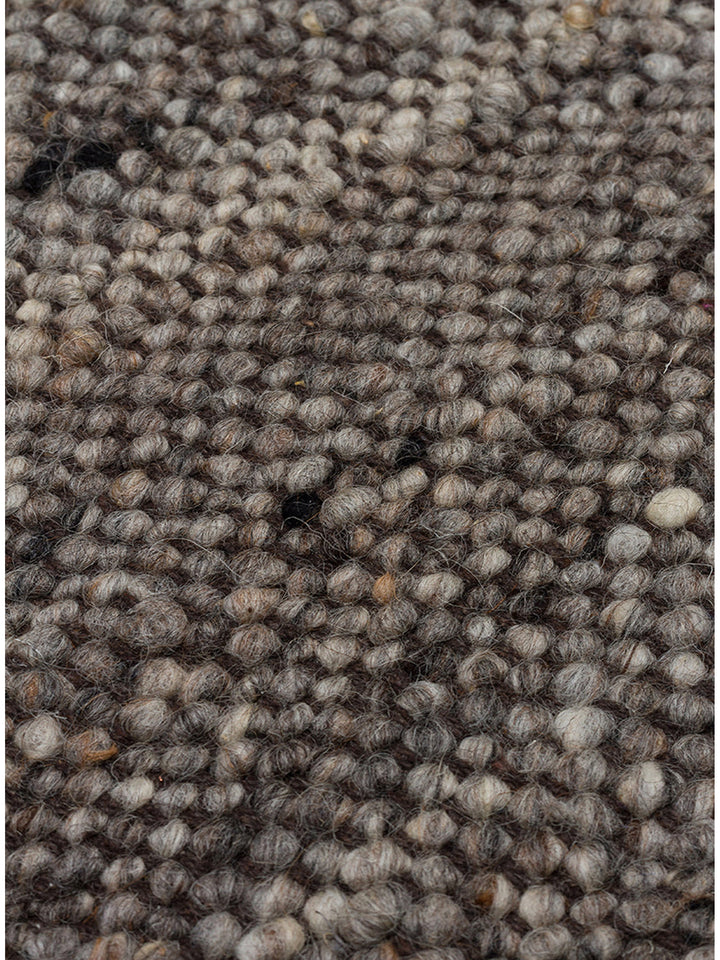 Tapis fait main en mélange de laine, polyester et coton de la série Jakarta ANTHRACITE