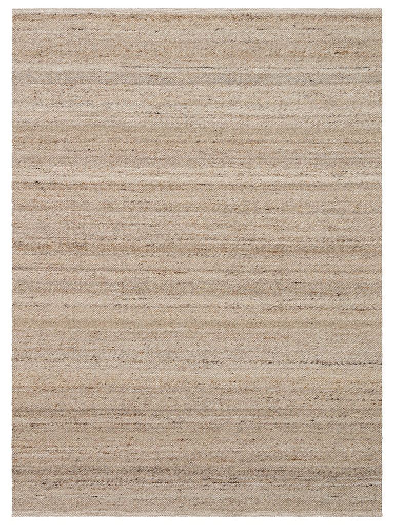 Tapis fait main en mélange de laine, polyester et coton de la série Jakarta BEIGE