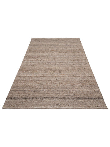 Alfombra tejida a mano de mezcla de lana, poliéster y algodón serie Jakarta DARK STONE