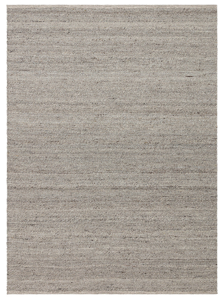 Tapis fait main en mélange de laine, polyester et coton de la série Jakarta ARGENT
