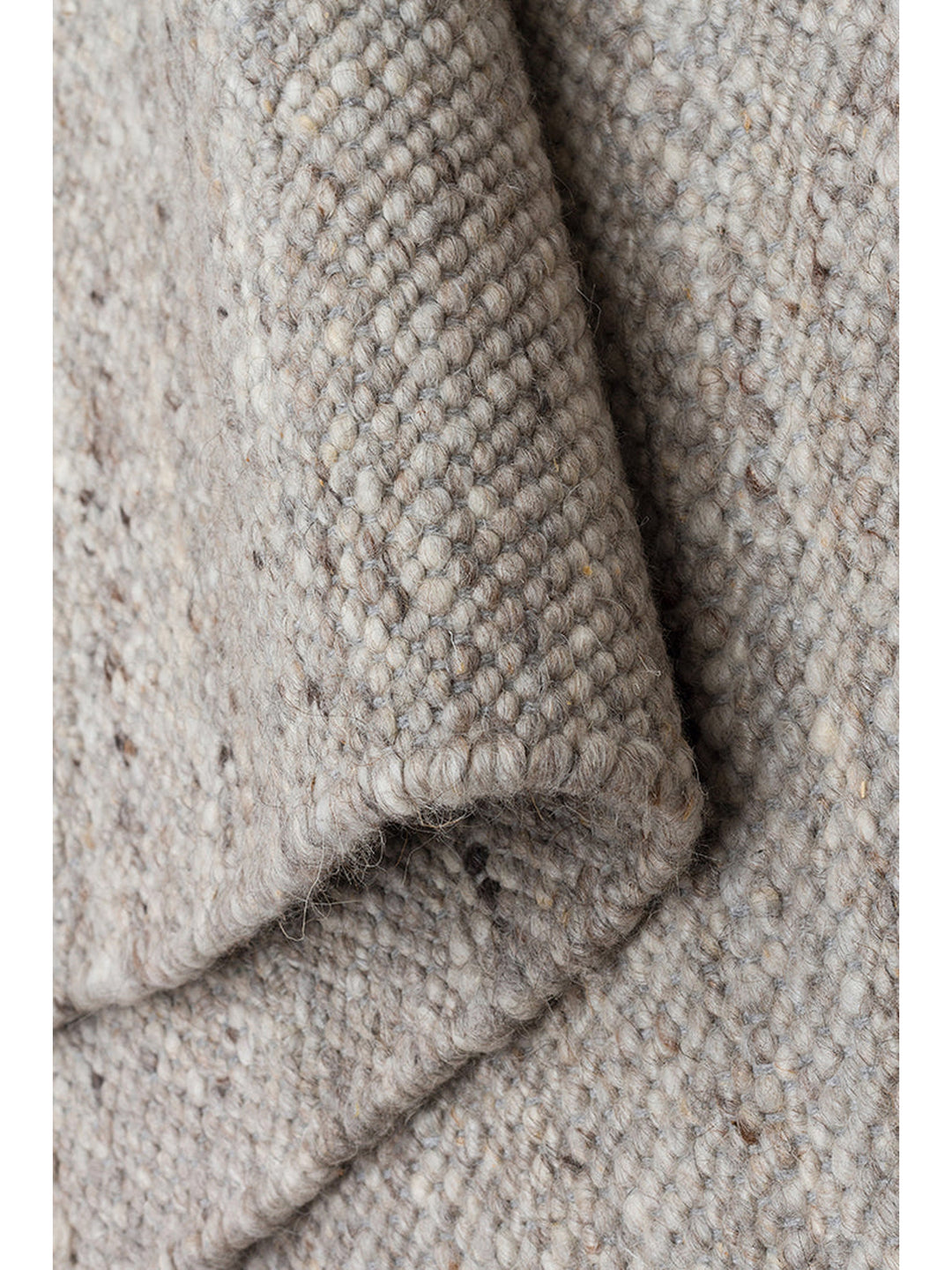 Tapis fait main en mélange de laine, polyester et coton de la série Jakarta ARGENT